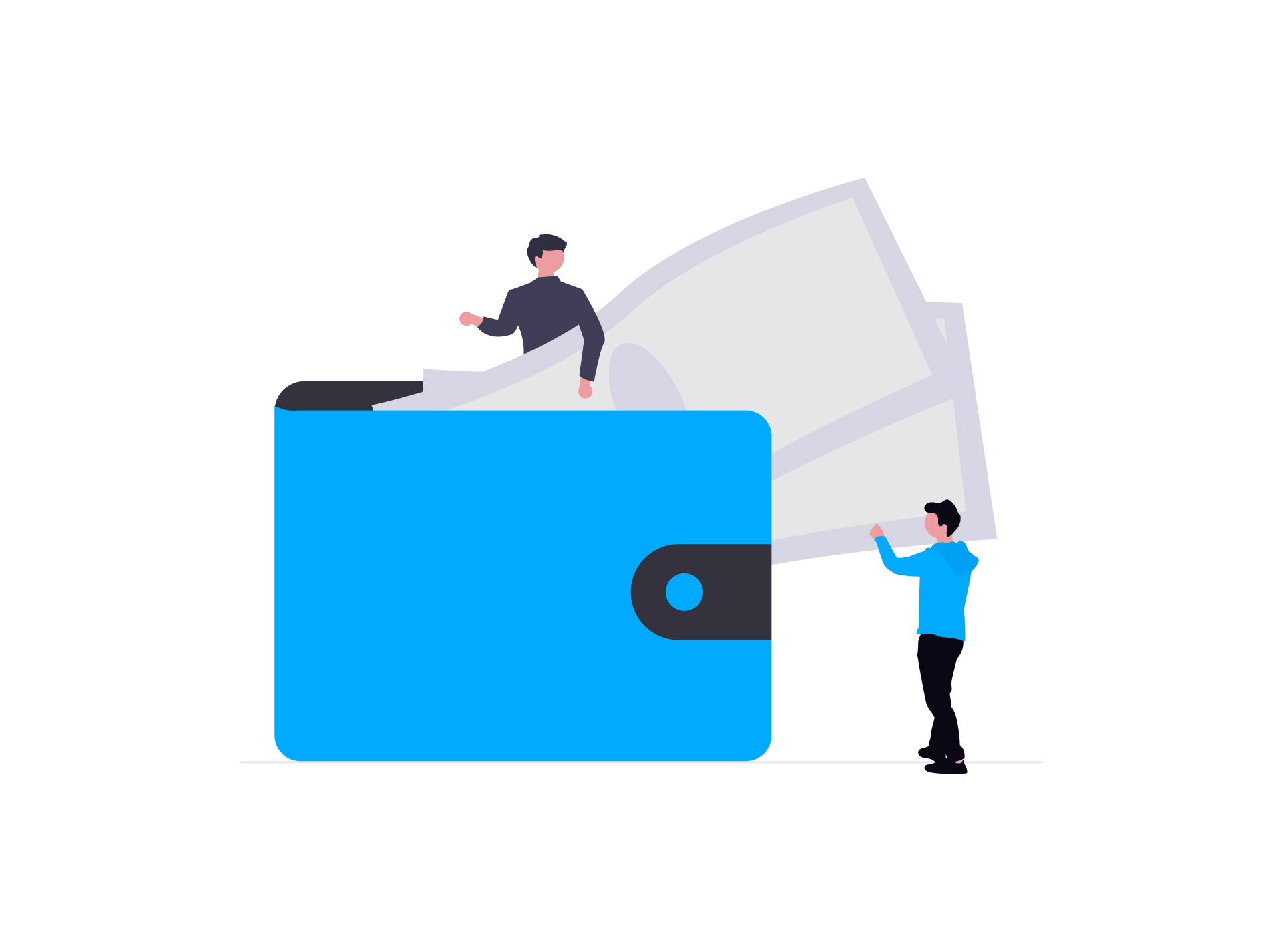 Ilustração de retorno financeiro com mídia indoor